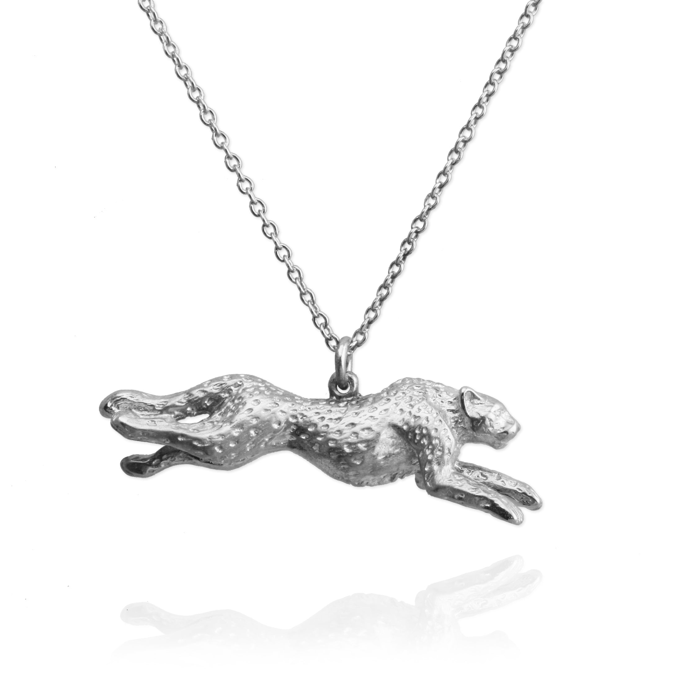 Running Cheetah necklace - offers sterling silver