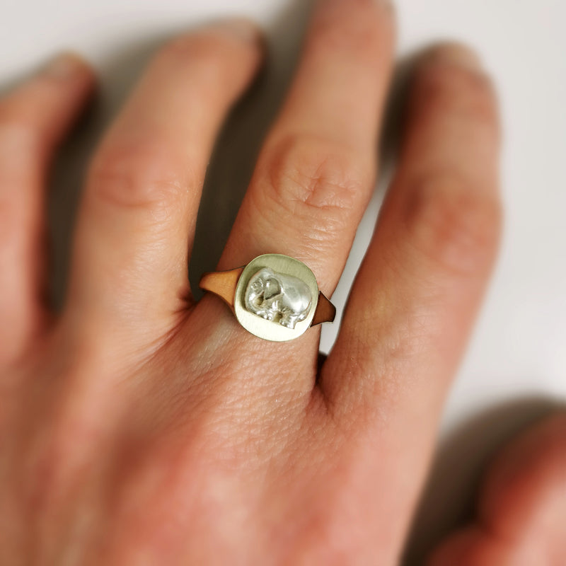 Baby Elephant Signet Ring