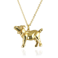 SAMPLE SALE gold plated Goat Necklace