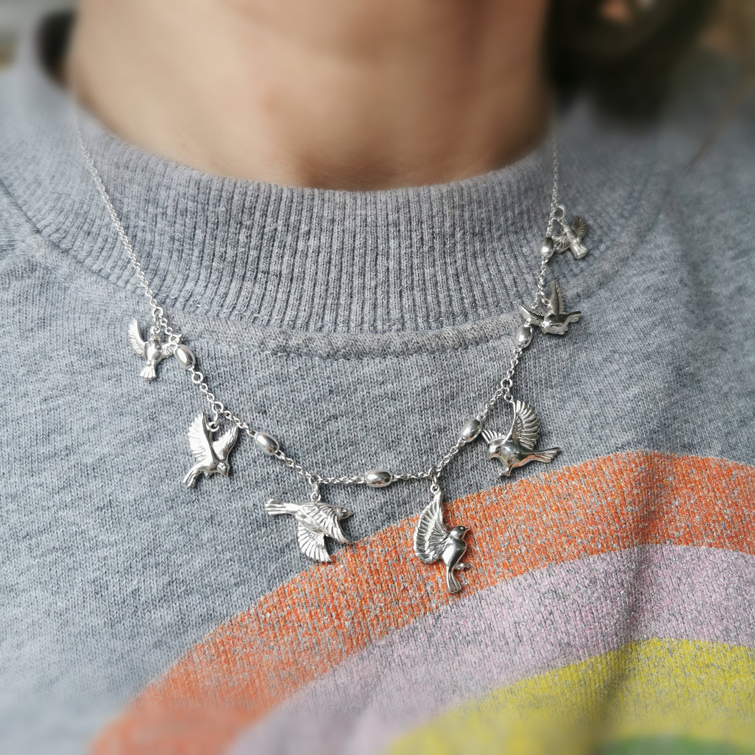 Flying Birds Necklace