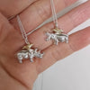 Hippo Necklace with golden Oxpecker