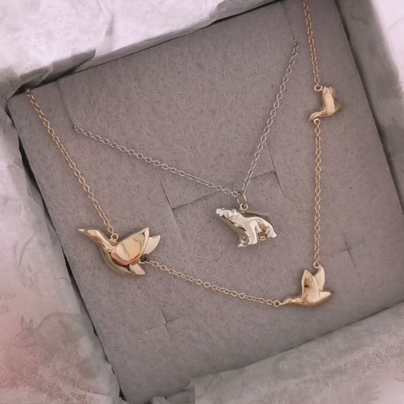 Flying Ducks Necklace