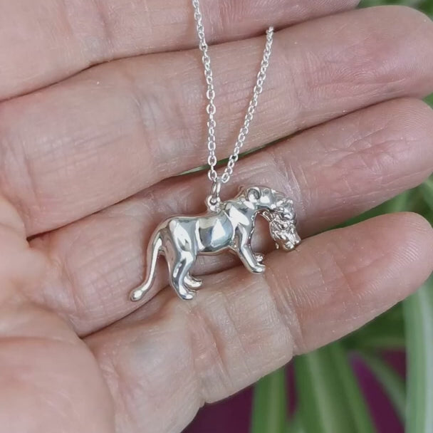 Lioness and Cub Necklace