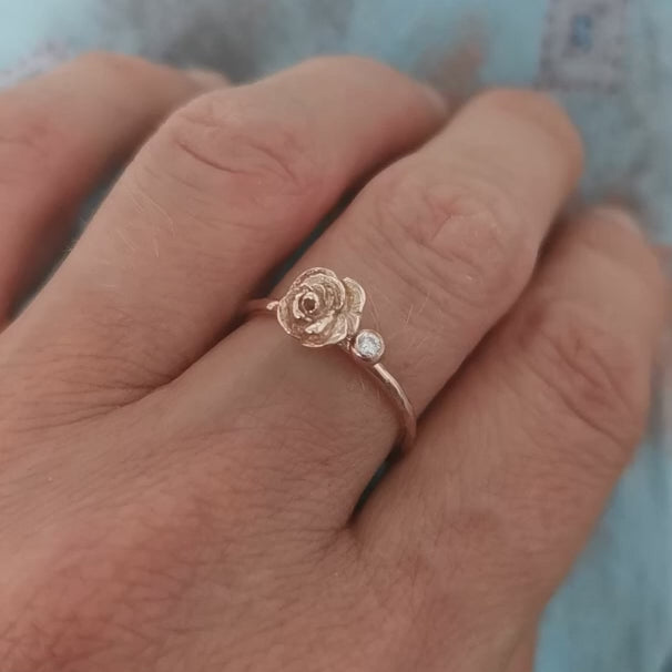 Rose Ring - June Birth Flower Ring