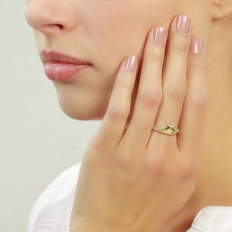 Sun Ring with orange sapphires