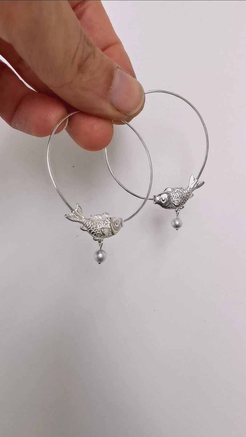 Fish Hoop Earrings