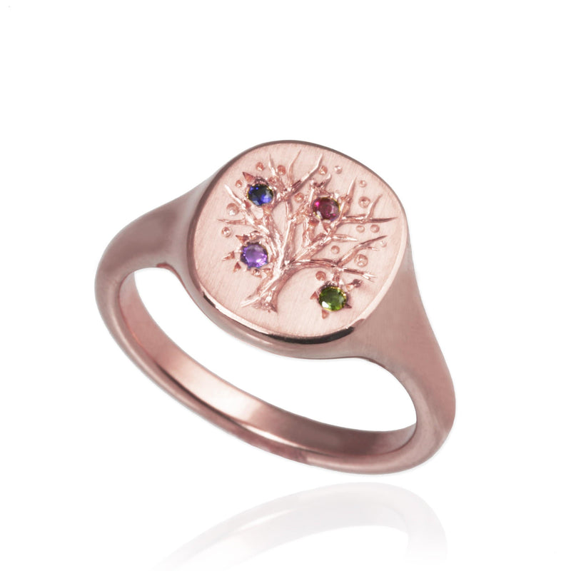 Family Tree Ring with Birthstones