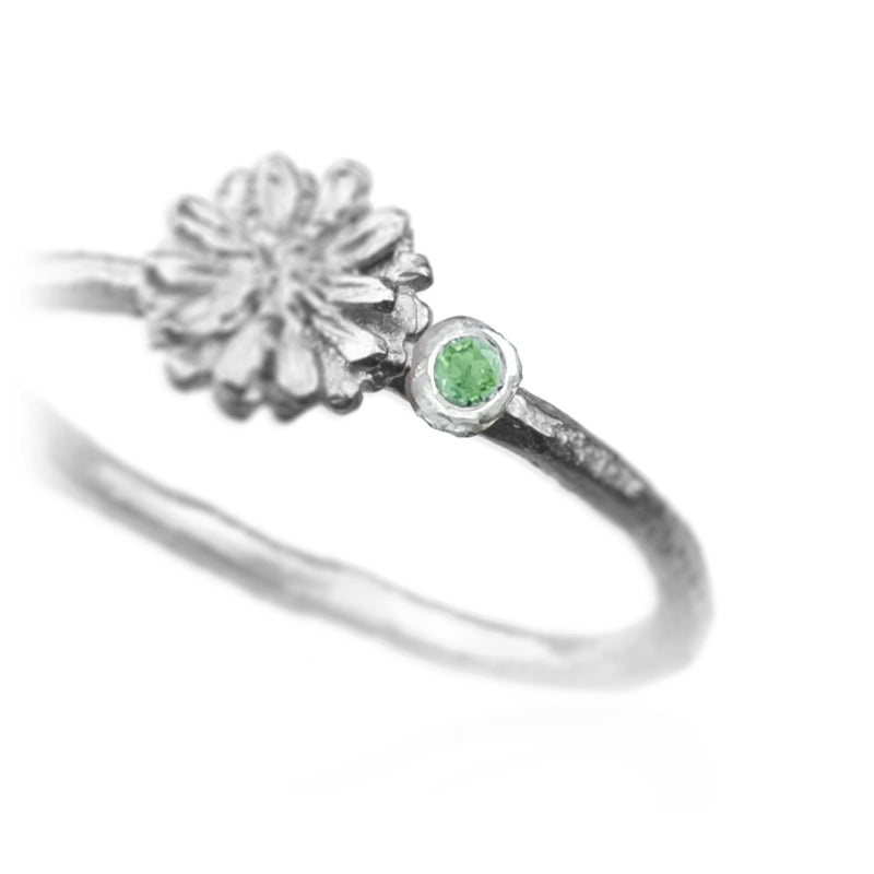 Platinum Setting for Birth Flower Stacking Rings