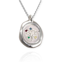 Family Tree Pendant with Birthstones