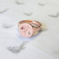 Family Tree Ring with Birthstones