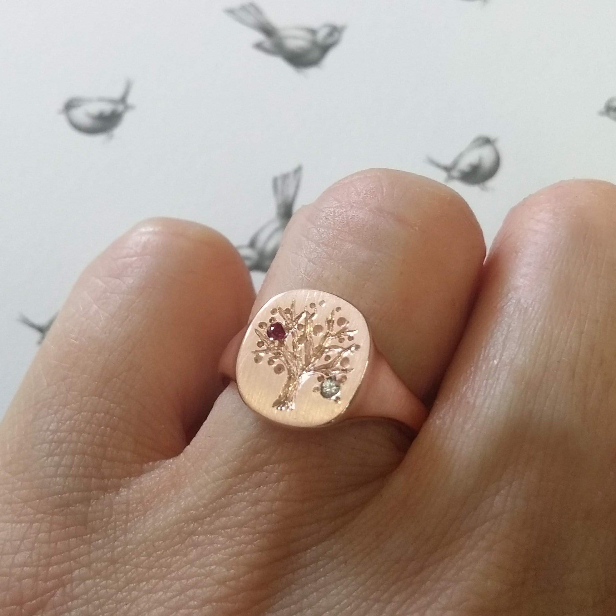 Family Tree Ring with Birthstones