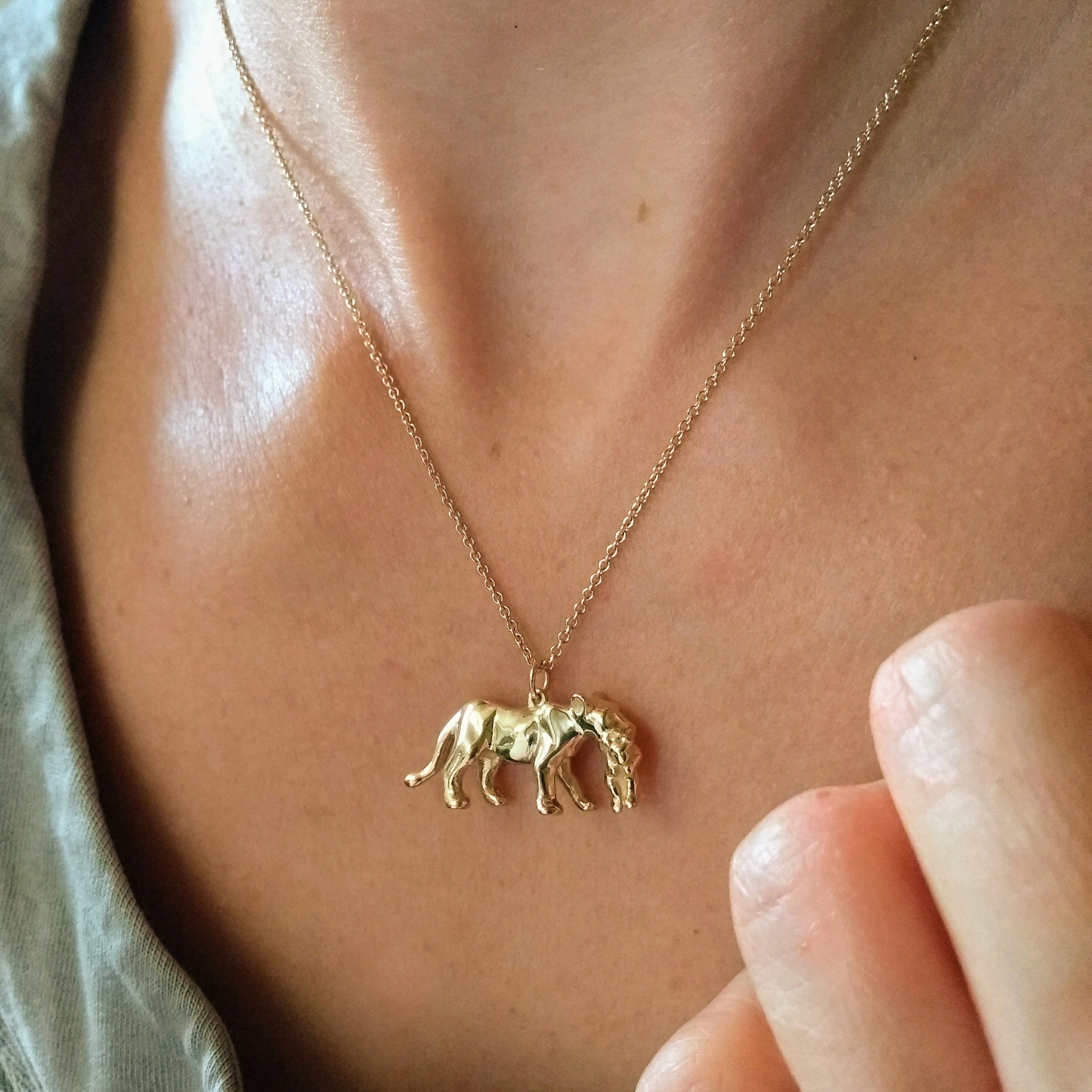 Lioness and Cub Necklace