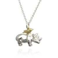 Rhino Necklace with Oxpecker