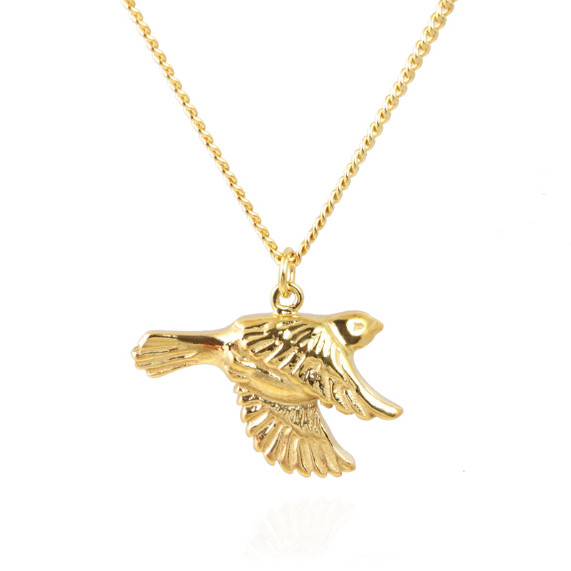 Garden Bird Flying Necklace