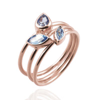 Stacking Rings with blue topaz - Jana Reinhardt Ltd - 4