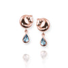 Cat Stud Earrings with blue topaz - Jana Reinhardt Ltd - 1